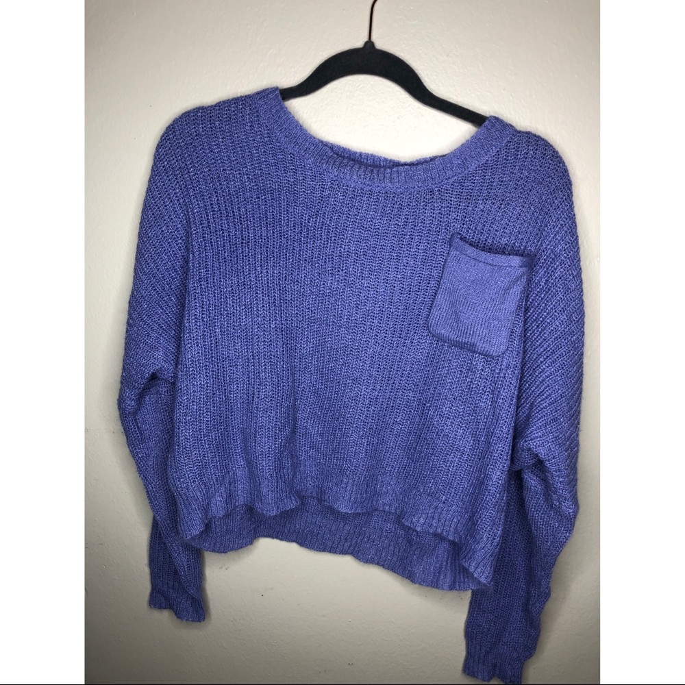Purple crop sweater